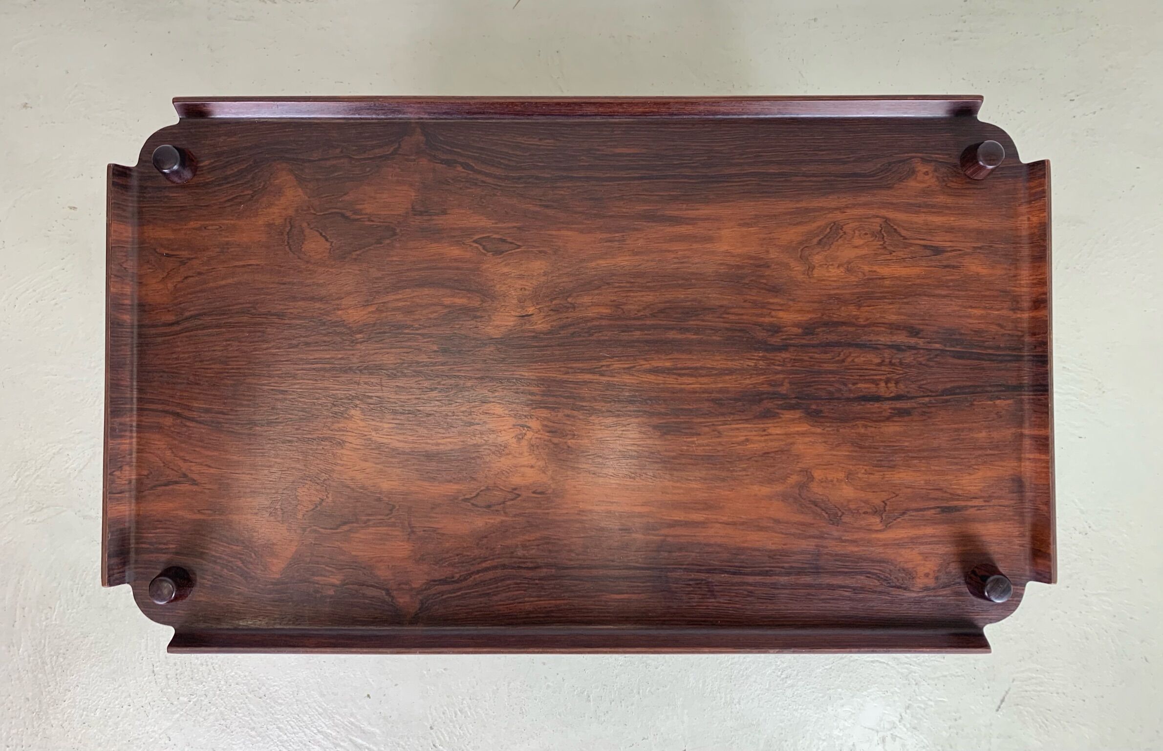 Danish midcentury serving trolley in palisander by poul hundevad, 1960s