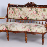 Restored Seating Set, Historicism, Beech, Walnut, Czechia, 1890s