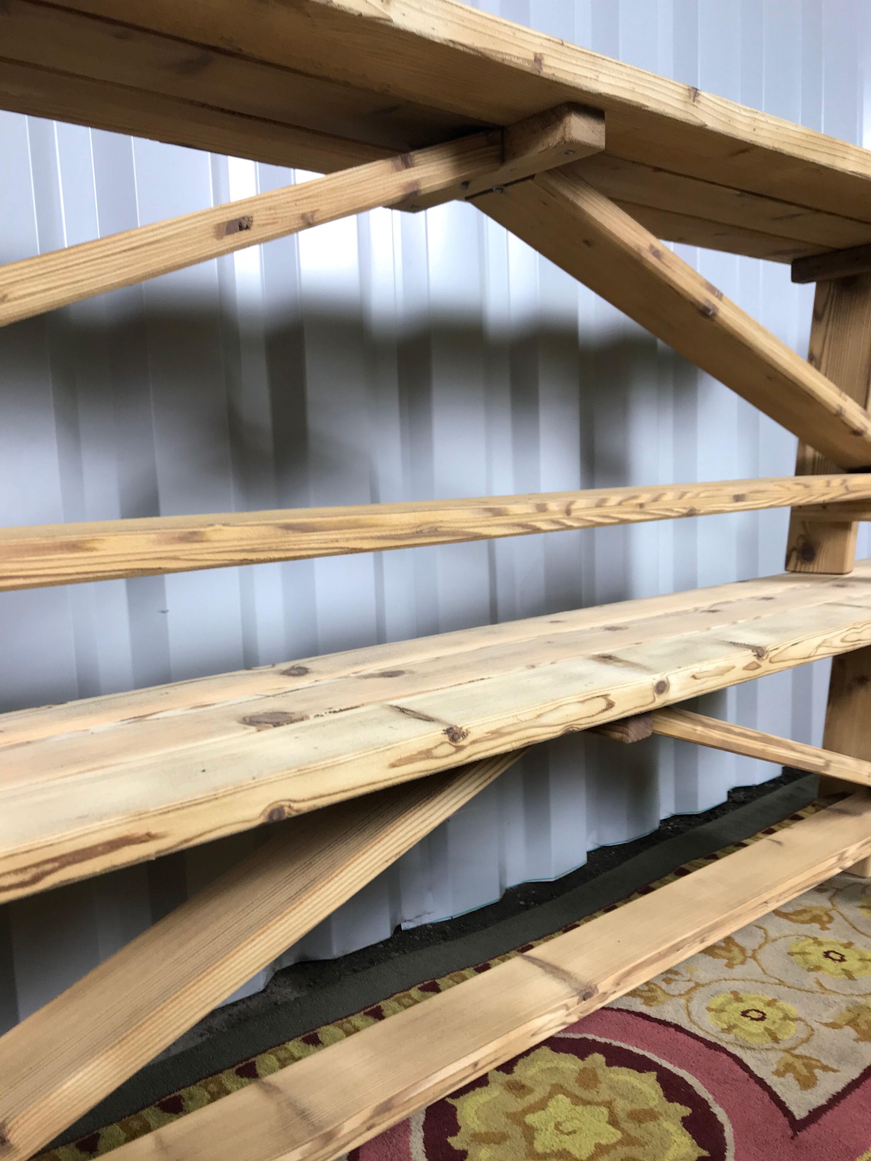 Pair of benches in erased aero fir