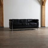 Cassina LC2 Three Seater Sofa By Charlotte Perriand, Le Corbusier, 1960s