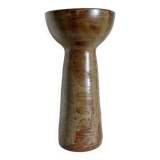 Large vintage enameled stoneware vase