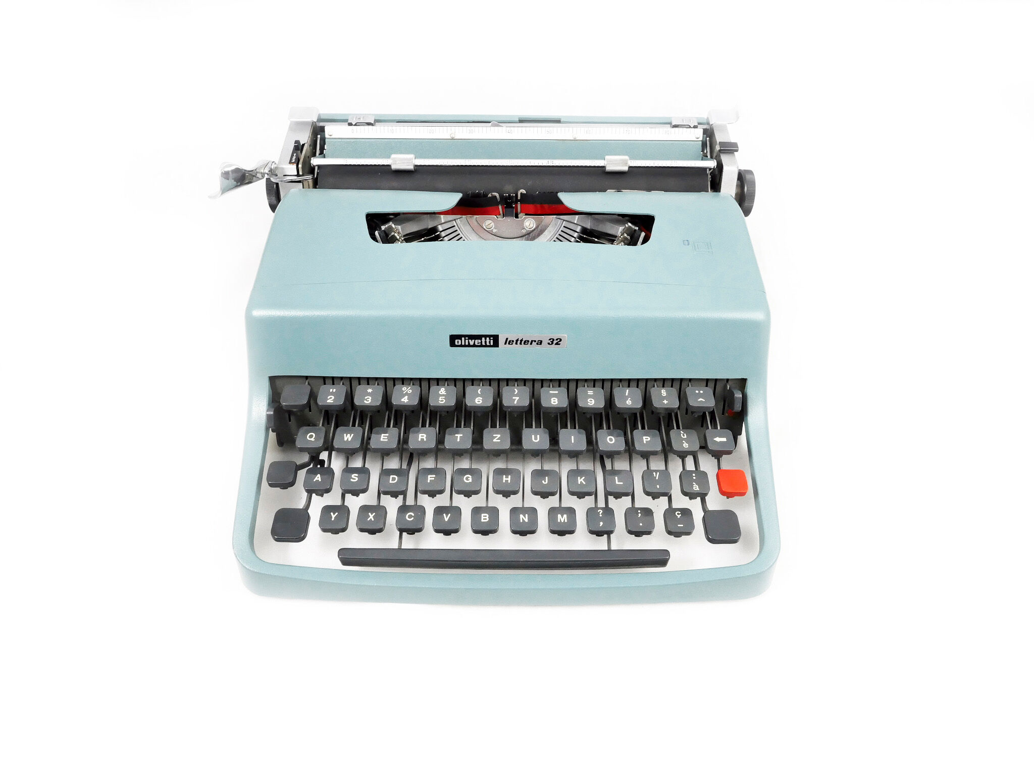 Olivetti Lettera 32 blue pastel Qwerty English