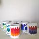 Series of 6 mugs design waecht ersbach 70s