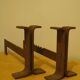Pair of chenets modernist design 1960