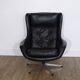 Fauteuil scandinave en cuir 1970