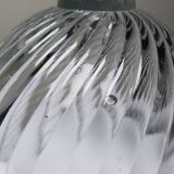 Petite cloche à dessert ou à fromage en verre pressé vintage/ancienne torsades