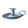Antique candle holder in white and blue enamelled metal