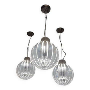 Set of 3 acrylic blade suspensions from the 70s