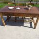 Restored antique farmhouse table, made entirely of solid oak.