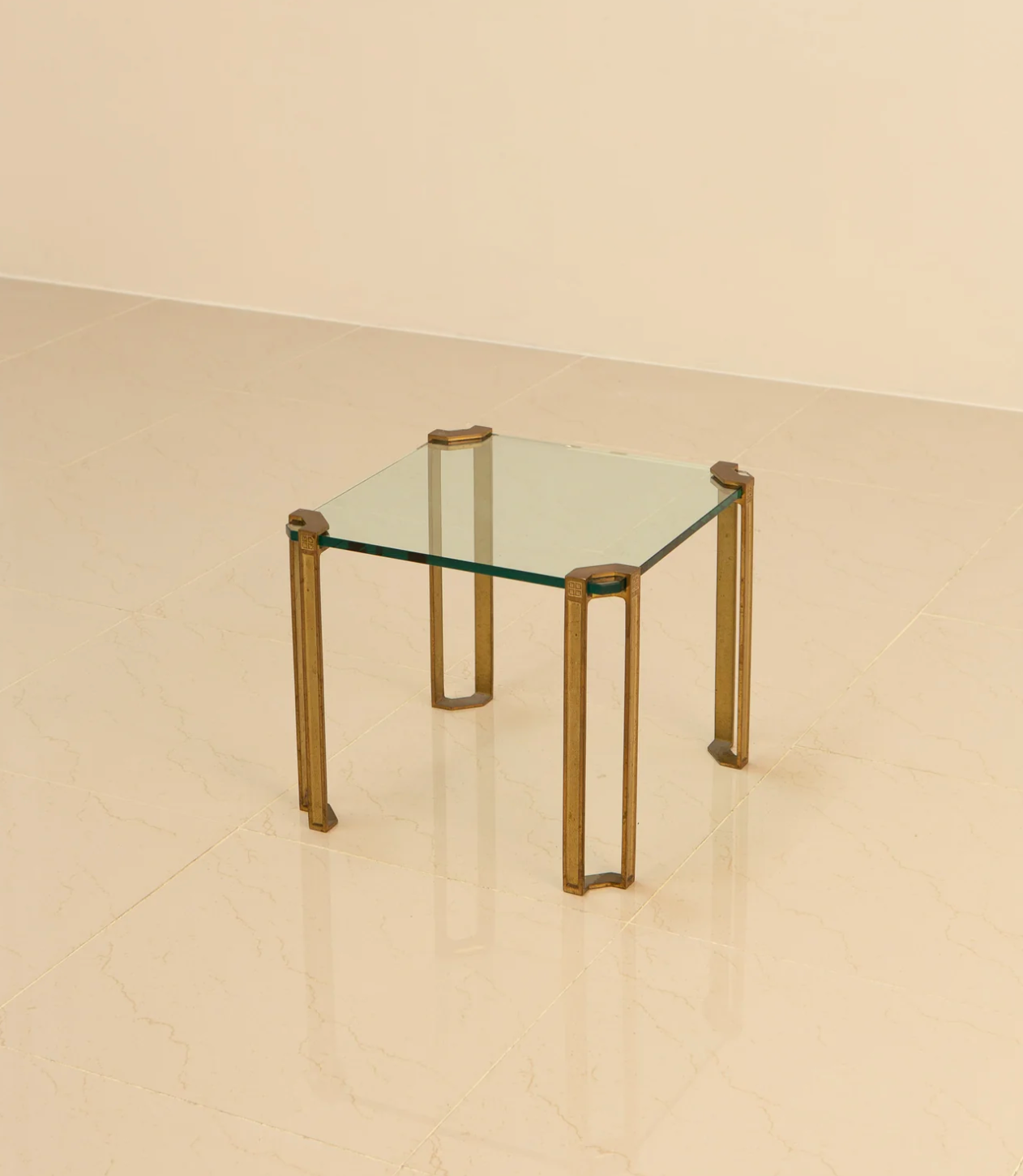 Brass side table by Peter Ghyczy 70's