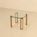 Table d'appoint en laiton par Peter Ghyczy 70's