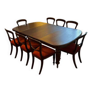 Salle à manger acajou - table