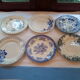 Assortiment de 18 assiettes anciennes bleues