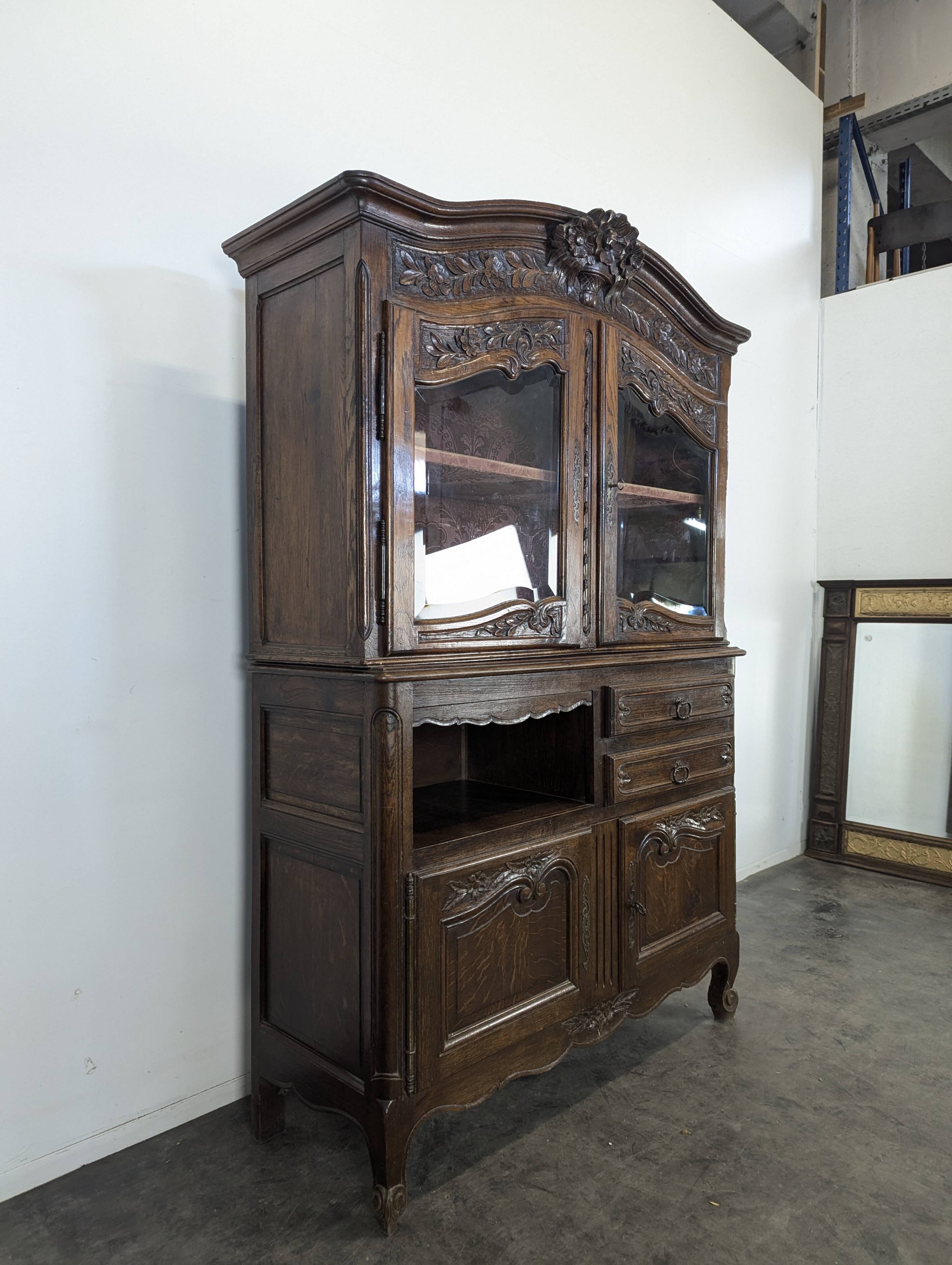 Norman oak glazed sideboard