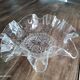 Cup, empty pockets in voluted molded glass decoration stars