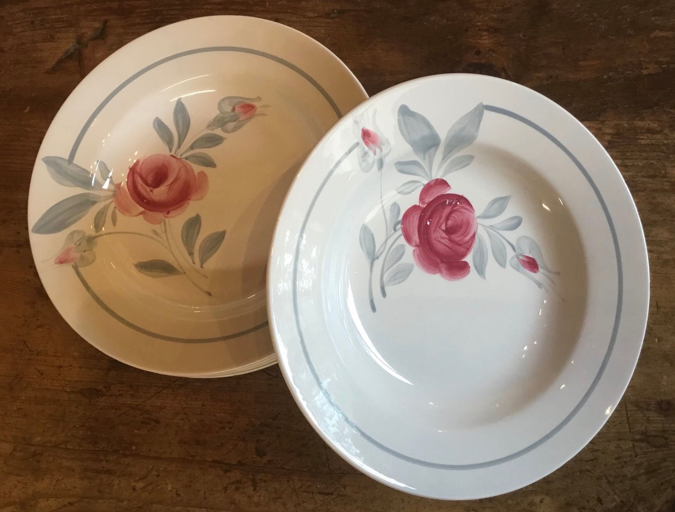 6 St-Amand hollow plates