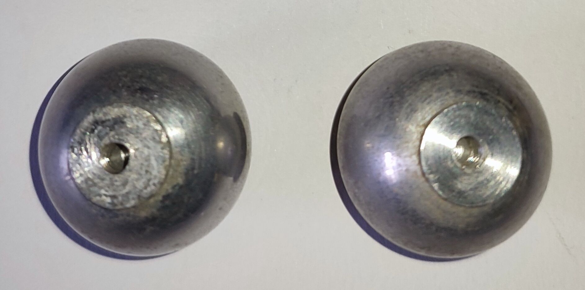 Pair of aluminum handles 1930's