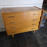 Vintage oak chest of drawers from the 60s