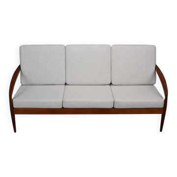 Grey reupholstered Paper Knife sofa model 212 by Kai Kristiansen, 1950s