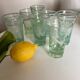 Set of 7 Biot cups in bubbled glass 1970