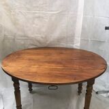 Table en bois ovale à volet