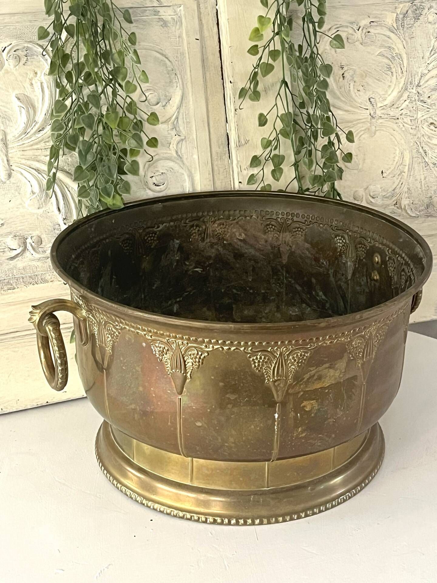 Ice Bucket, French Brass & Copper Champagne Vasque