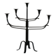 Brutalist Scandinavian candlestick in wrought iron and metal from the mid-20th century.