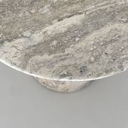 Table d'appoint en silver travertin