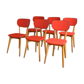 Set of 6 vintage chairs, 1960s