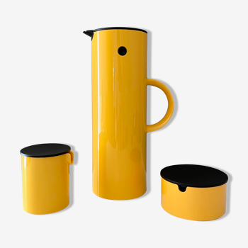 Ensemble à café Stelton jaune, Design danois