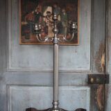 Chandelier with 5 lights, large candelabrum, candle holder, interior decoration.