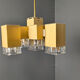 Vintage cubic chandelier by Gaetano Sciolari, 1970s