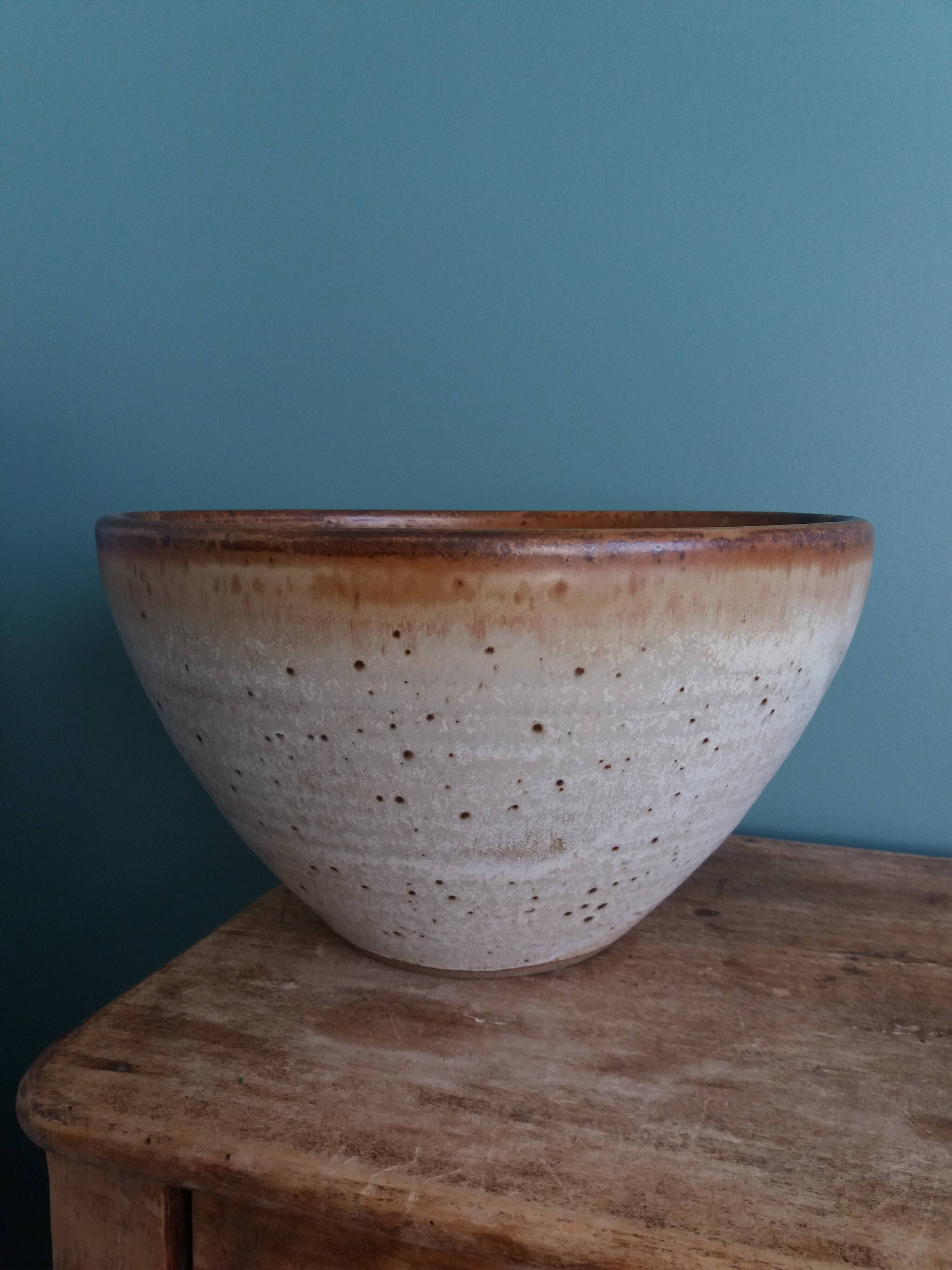 Stoneware salad bowl from Puisaye Jean-Pierre Prud'homme
