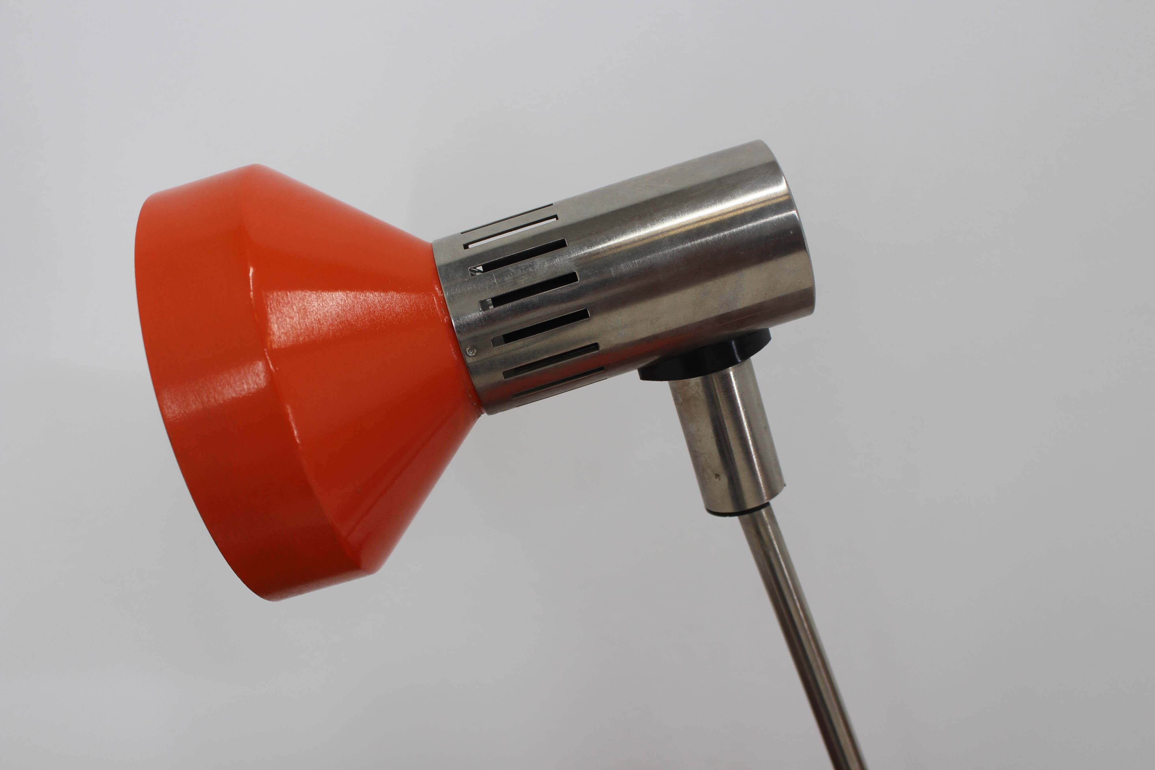 Mid-century orange table lamp, Gemany, 1970´s.