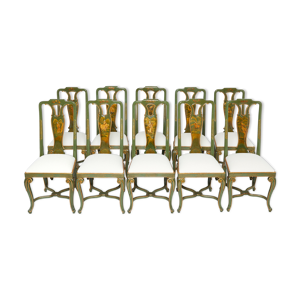 Set de 10 chaises de