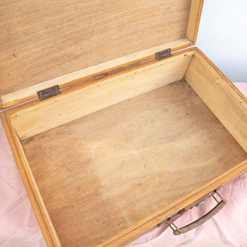 Old wooden suitcase