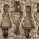 6 silver metal snail clips in their original box