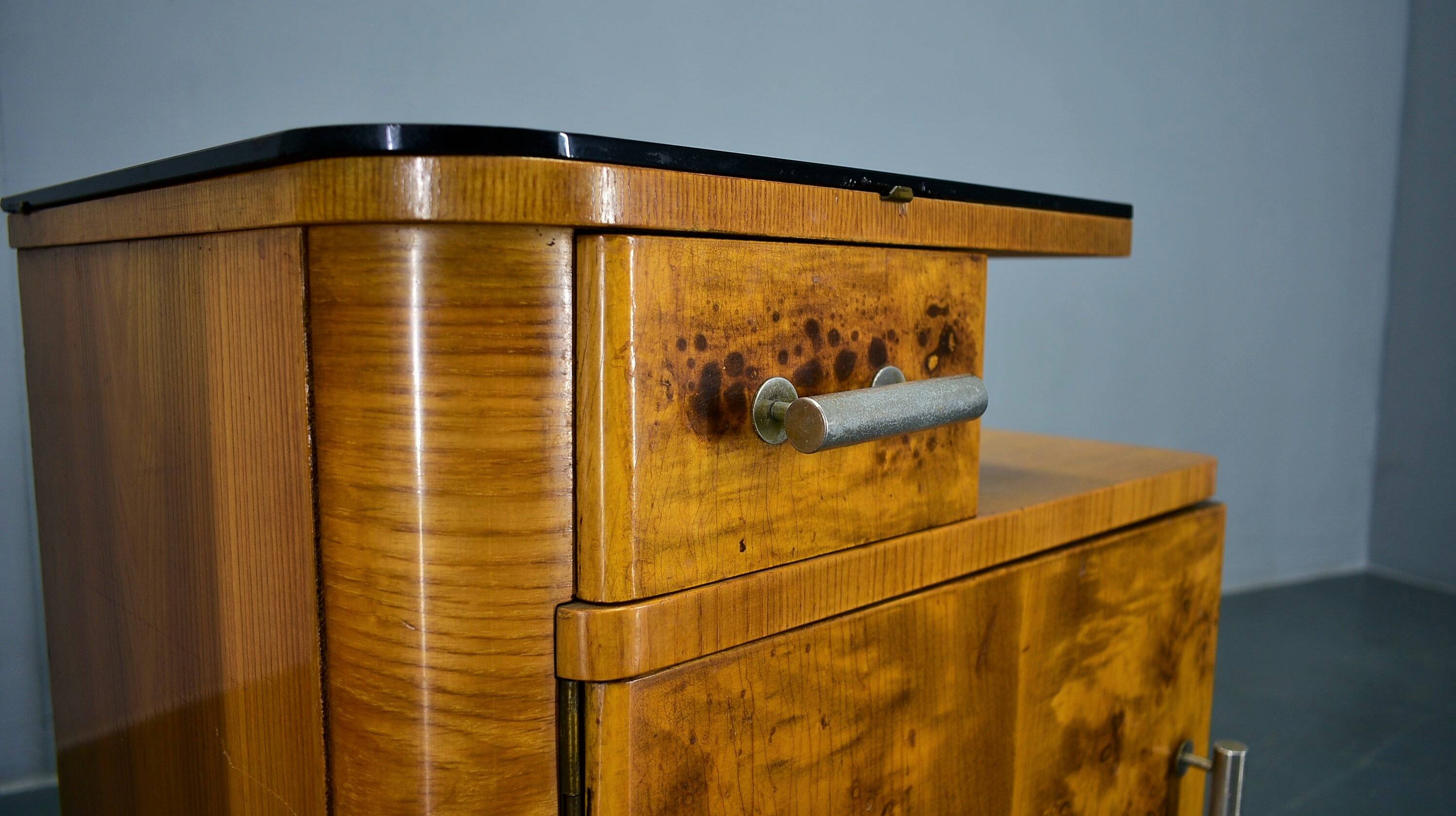 1942s set of bedside tables by Jindrich Halabala, Czechoslovakia