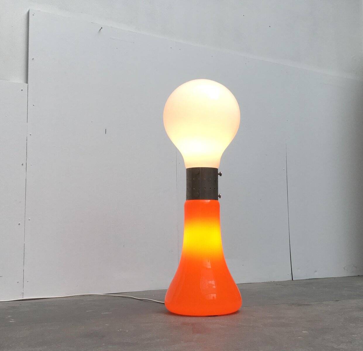 Murano Glass Floor Lamp Model Birillo Mid-Century Italian Space, 1960s