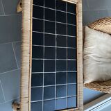 Coffee table year 60 in bamboo and ceramic