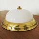 Brass and glass wall lamp or flush light