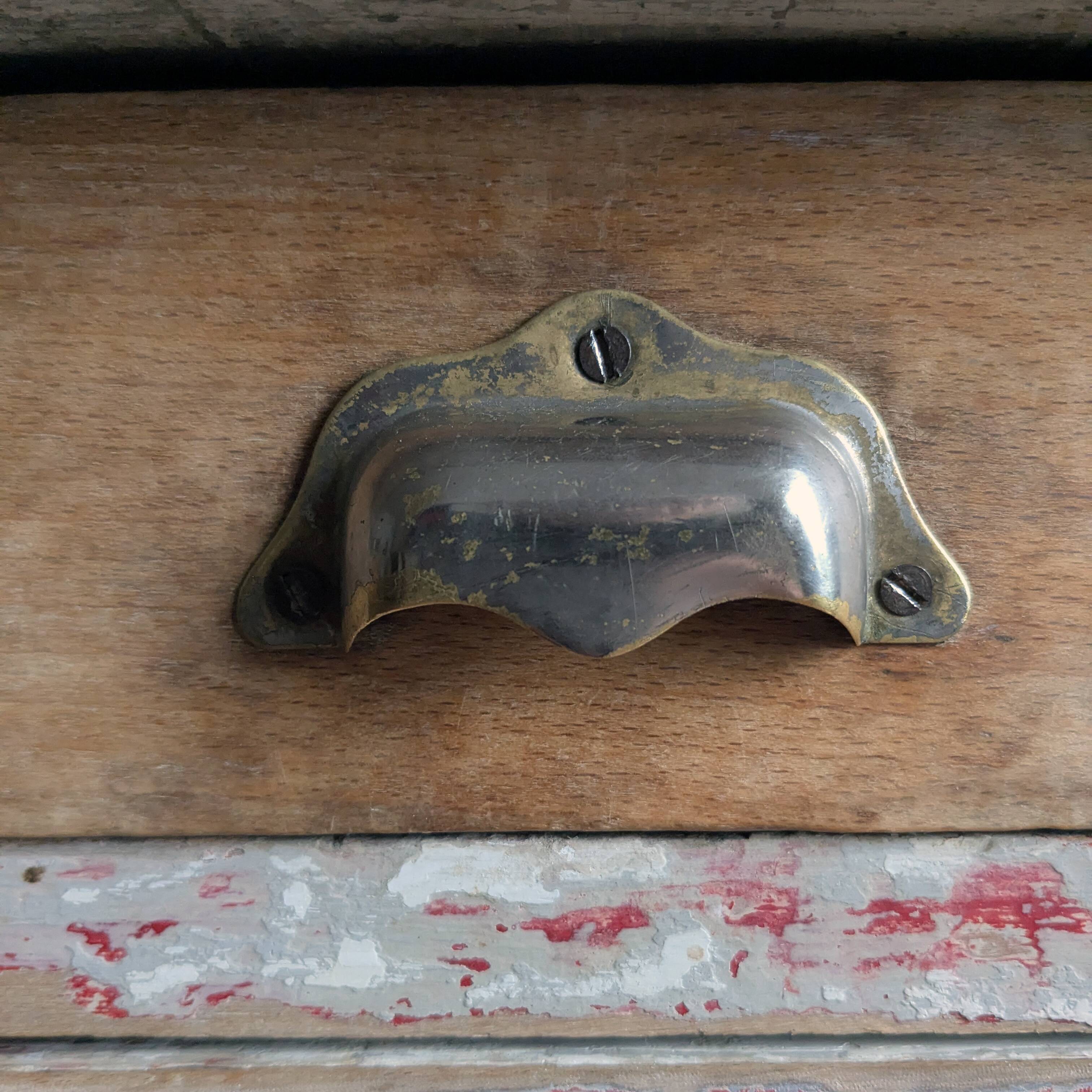 Vintage Parisian sideboard in its original patinated paint.