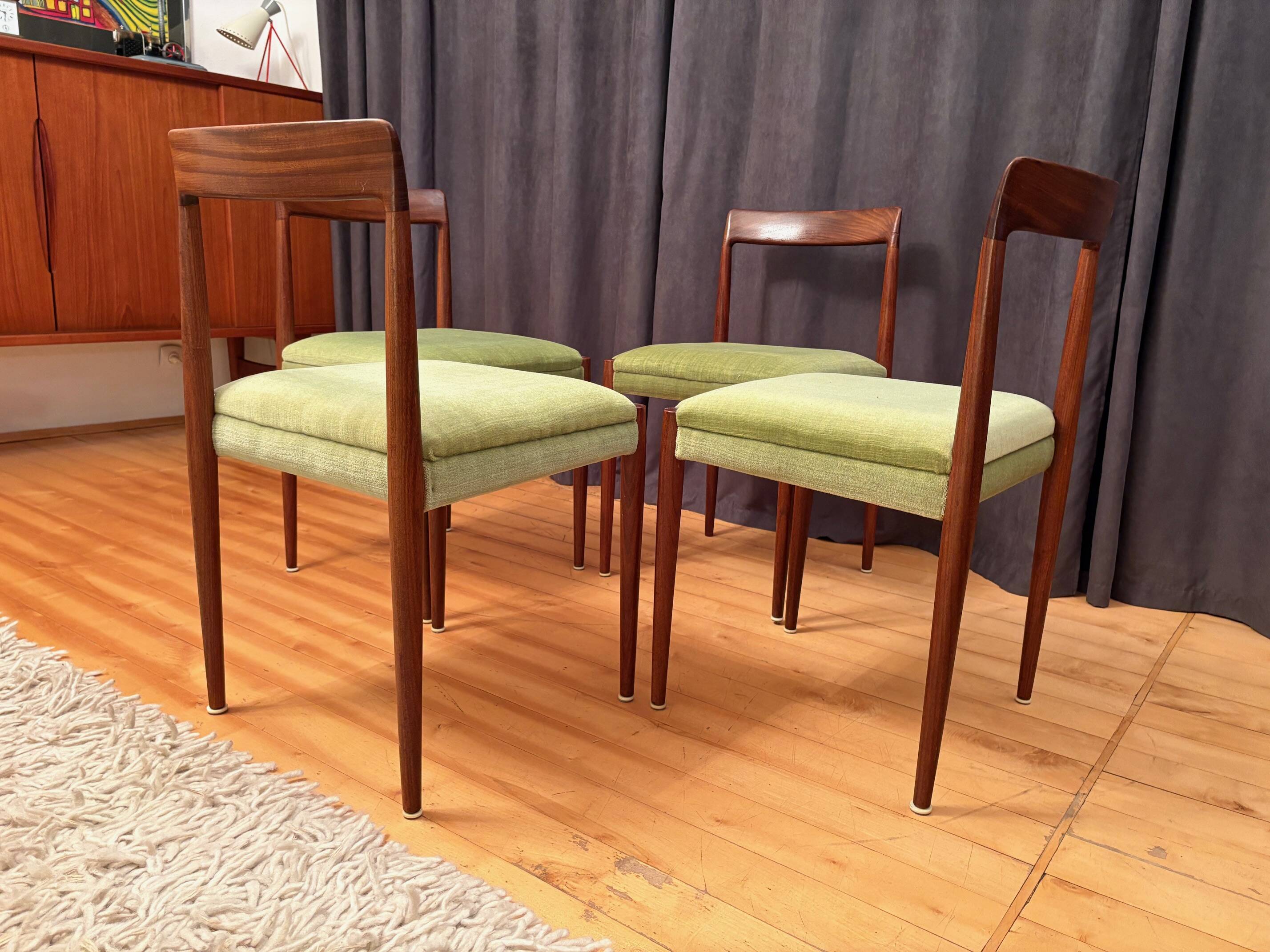Set of four Lübke chairs, Germany, 1960s