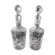 Duo of crystal perfume bottles late 19th early 20th century