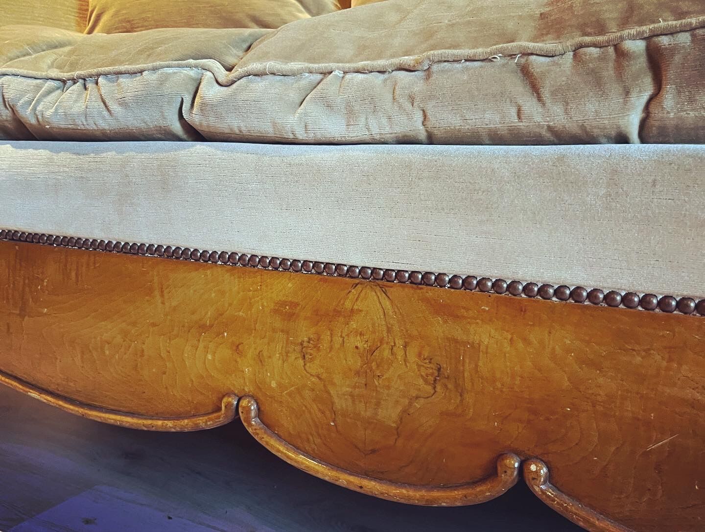 Sofa shaped boat wood and fabric