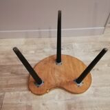 Tripod low plateau form bean 60 70 vintage side table