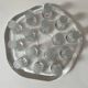 • Vintage solid glass sculptural candlestick