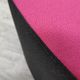 Kastel Kensho triangular pouf in Black fabric / Fushia