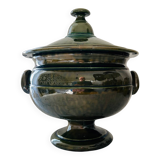 Large Provençal olive green soup tureen