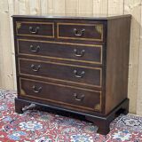English chest of drawers from the 1950s in mahogany